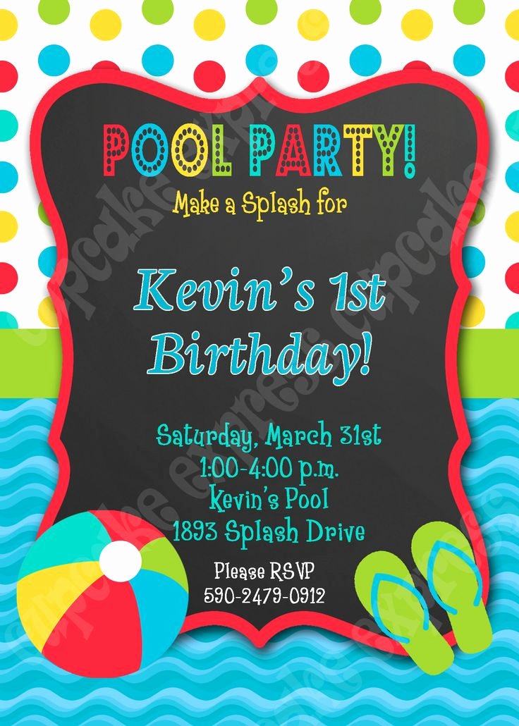 Pool Party Invitation Ideas Fresh 17 Best Images About Pool Party Birthday Ideas On