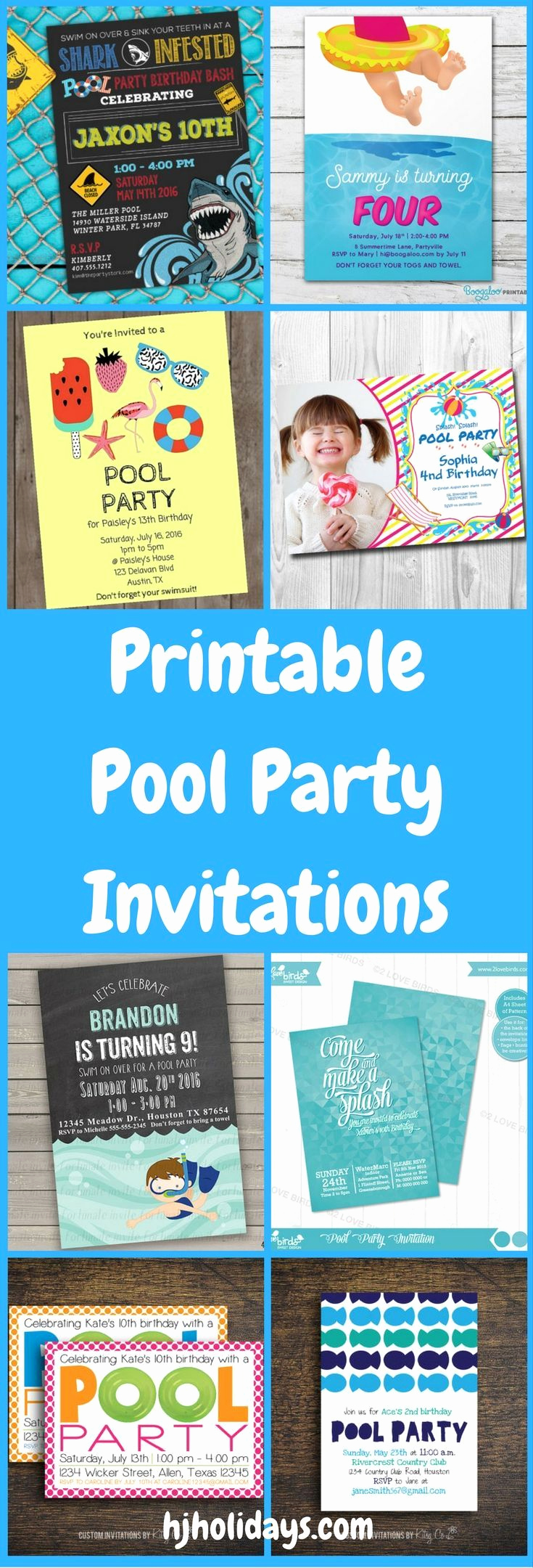 Pool Party Invitation Ideas Unique Printable Pool Party Invitations for Kids