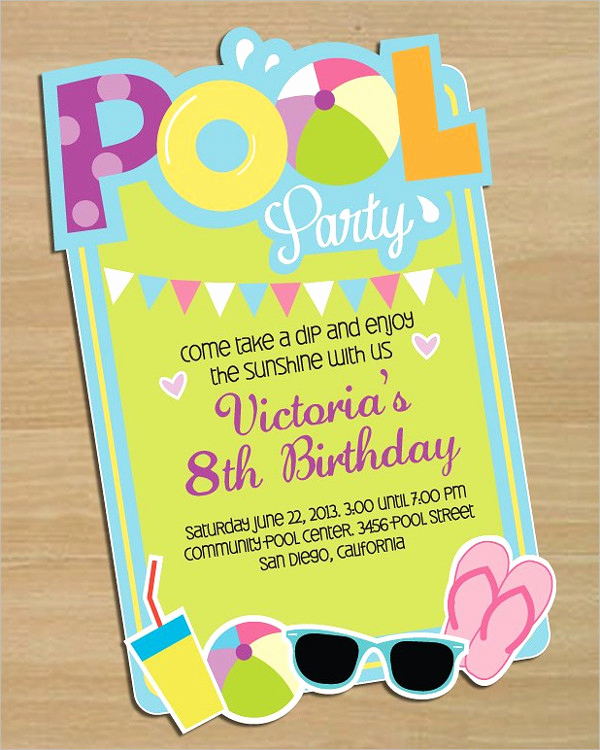 Pool Party Invitation Template Luxury 33 Printable Pool Party Invitations Psd Ai Eps Word