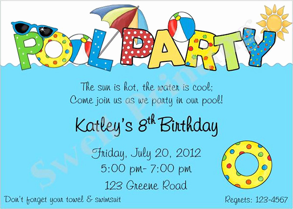 Pool Party Invitation Templates Awesome 36 Pool Party Invitation Templates Psd Ai Word