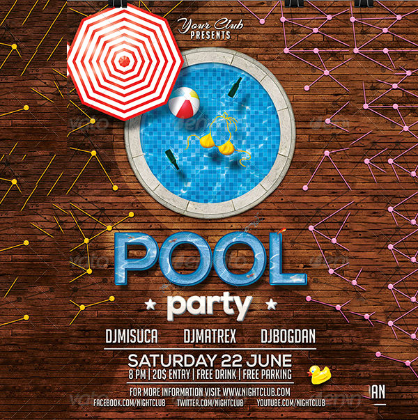 Pool Party Invitation Templates Fresh 36 Pool Party Invitation Templates Psd Ai Word
