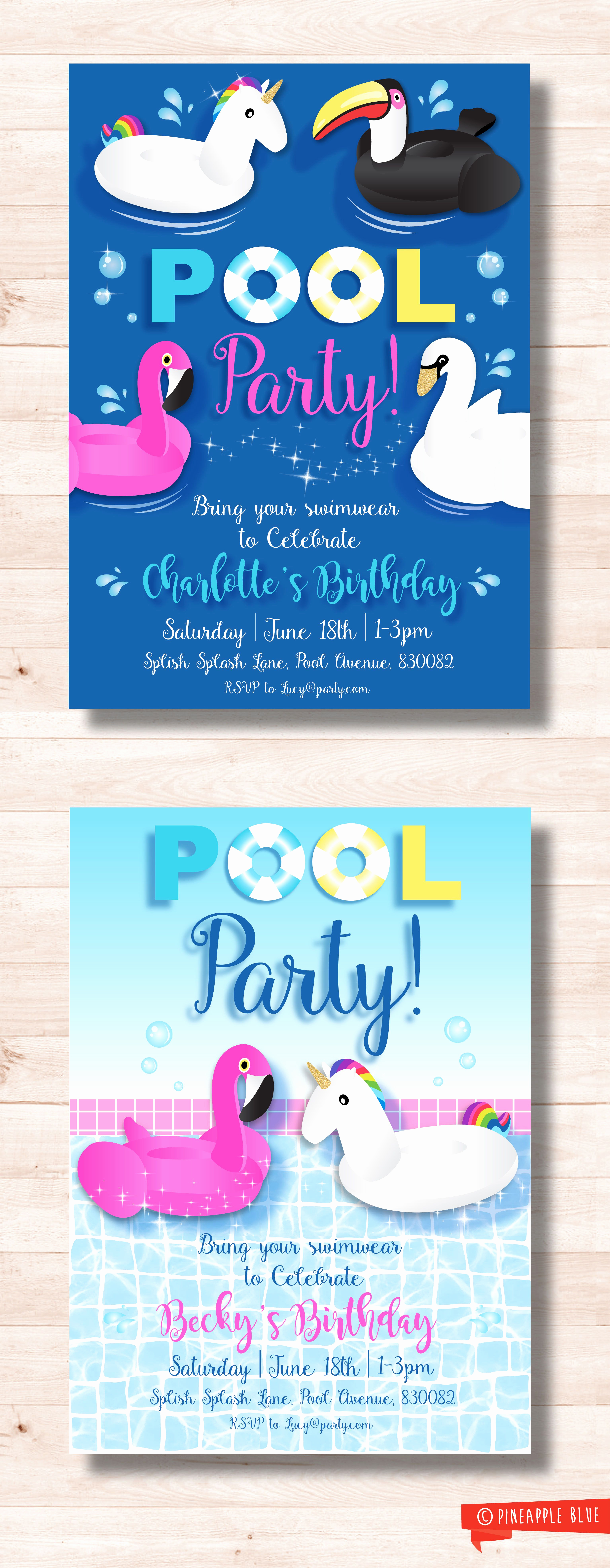 Pool Party Invitation Wording Best Of Unicorn Pool Party Invitation
