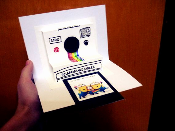 Pop Up Invitation Card Inspirational Polaroid Camera Pop Up Card Birthday Invitation by