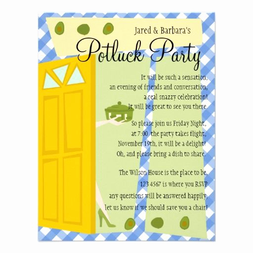 Potluck Bridal Shower Invitation Wording Awesome Potluck Party Invitation Zazzle