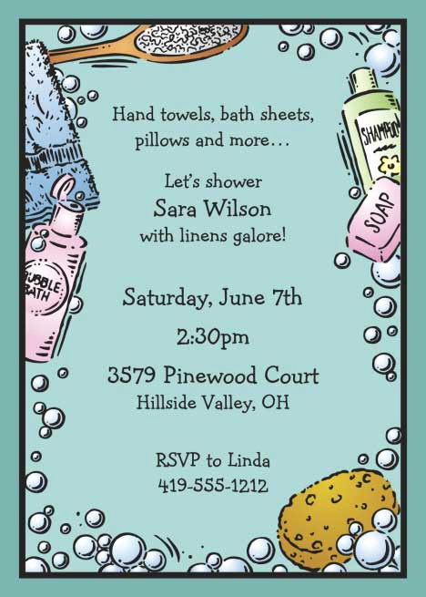 Potluck Bridal Shower Invitation Wording Unique Bridal Bath Shower Invitation