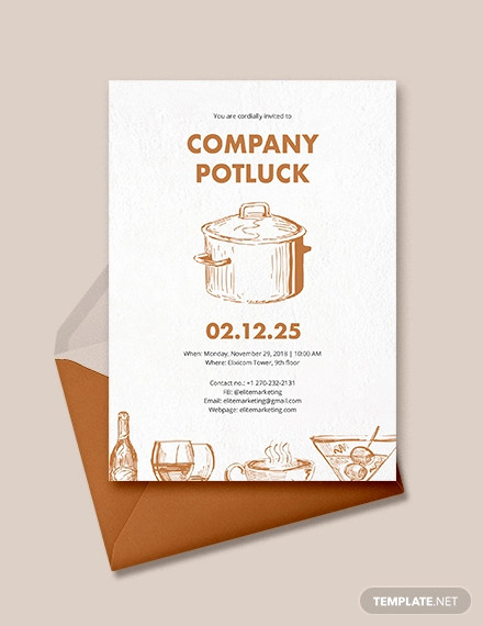 Potluck Invitation Email Sample Fresh 18 Awesome Potluck Invitation Designs &amp; Creatives Psd