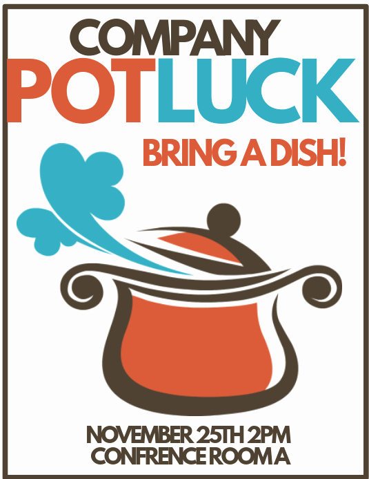 Potluck Invitation Template Free Best Of Pany Potluck Template