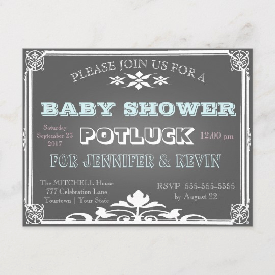 Potluck Invitation Template Free New Baby Shower Potluck