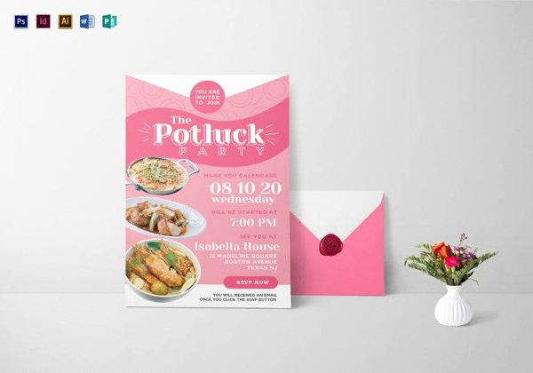 Potluck Invitation Template Free Printable Fresh 10 Potluck Email Invitation Templates Psd Ai