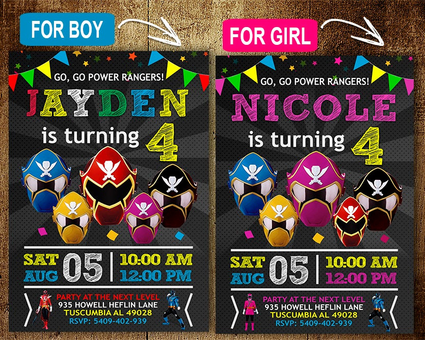 Power Rangers Birthday Invitation Template Unique Power Rangers Birthday Invitation Invitations Power Rangers