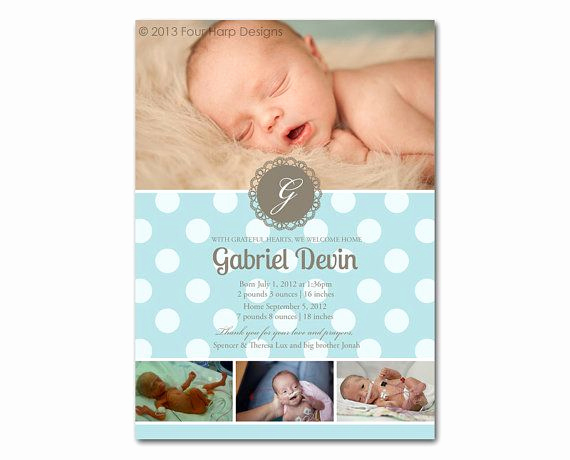 Preemie Baby Shower Invitation Wording Inspirational Preemie Birth Announcements Frompo