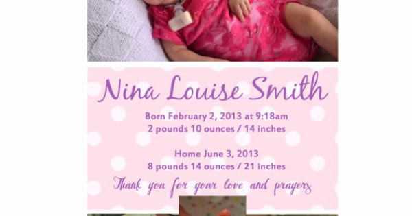 Preemie Baby Shower Invitation Wording Luxury Preemie Birth Announcement Nicu Grad