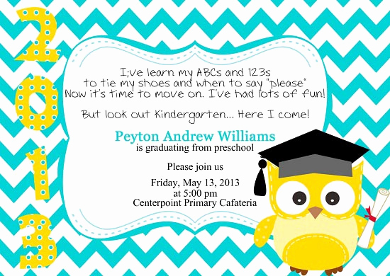 Preschool Graduation Invitation Template Inspirational Graduation Invitations Easyday
