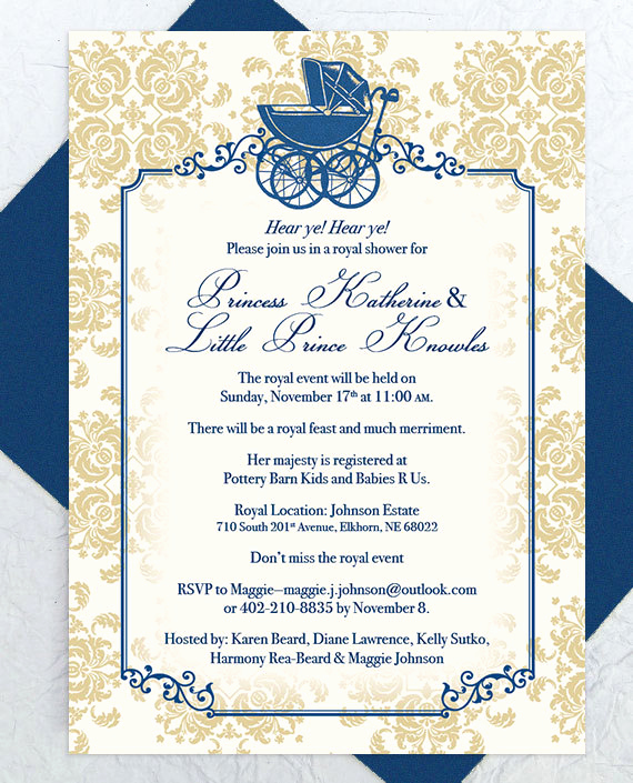 Prince Baby Shower Invitation Templates Lovely Baby Shower Invitation Pdf Custom Printable Royal Baby