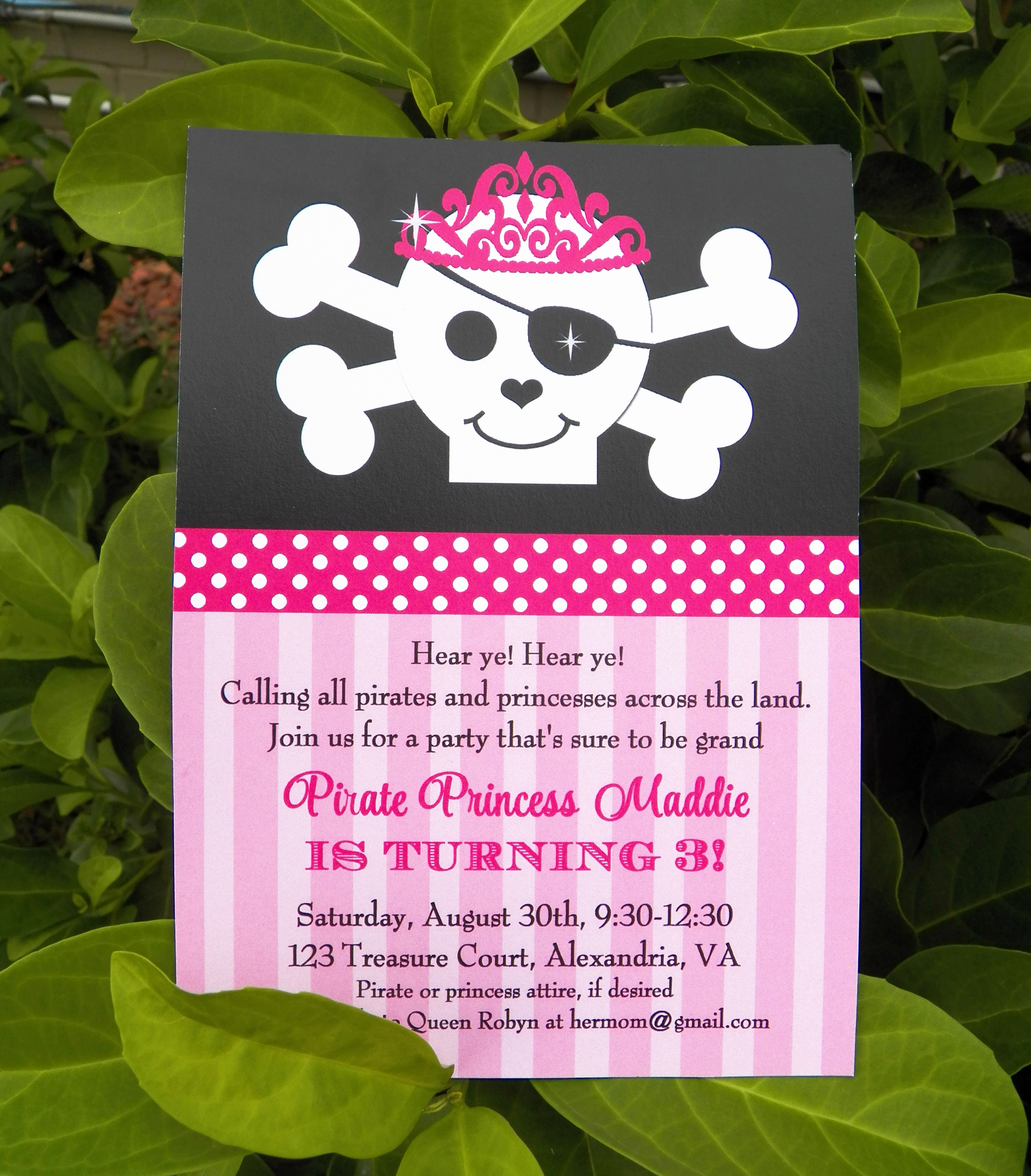 Princess and Pirate Invitation Beautiful Princess Pirate Party Adventure that Party Chick