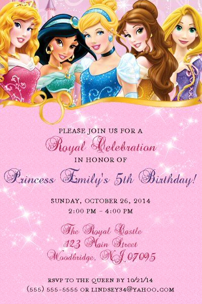 Princess Party Invitation Ideas Awesome 25 Best Ideas About Disney Princess Invitations On