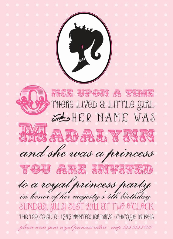 Princess Party Invitation Wording Fresh A Royal Princess Birthday Invitation Printable