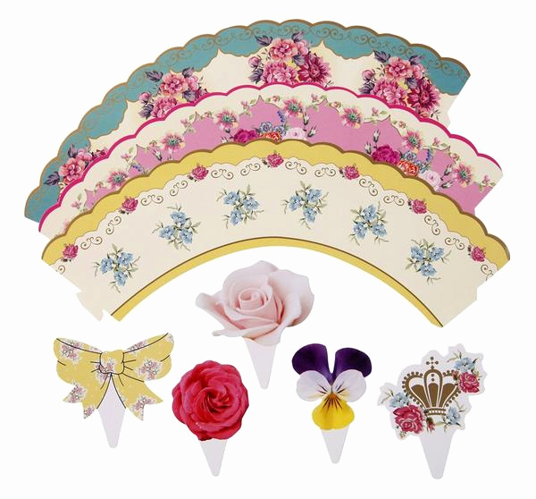 Princess Tea Party Invitation Wow Luxury Truly Scrumptious Cakewrap &amp; toppers Bickiboo Party Supplies