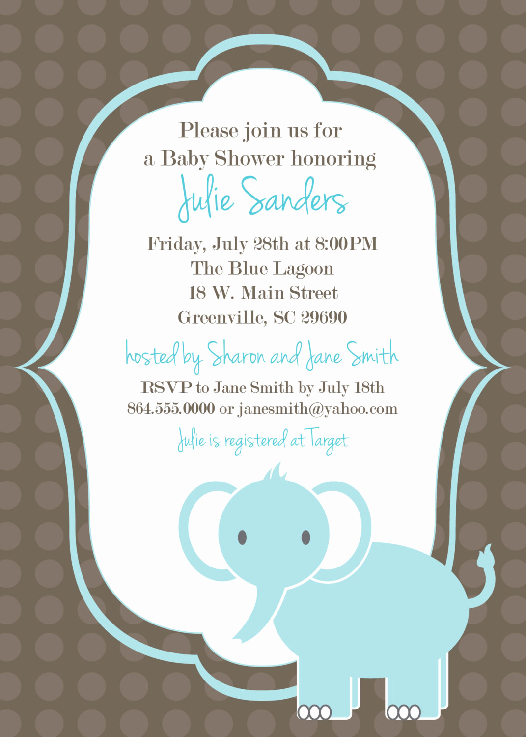 Printable Baby Shower Invitation Templates Luxury Printable Baby Shower Invitation Elephant Boy by Ohcreative E