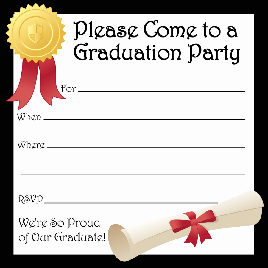 Printable Graduation Invitation Templates New 40 Free Graduation Invitation Templates Template Lab