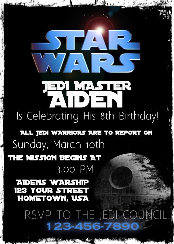 Printable Star Wars Invitation Beautiful Star Wars Birthday Party Invitation Printable by