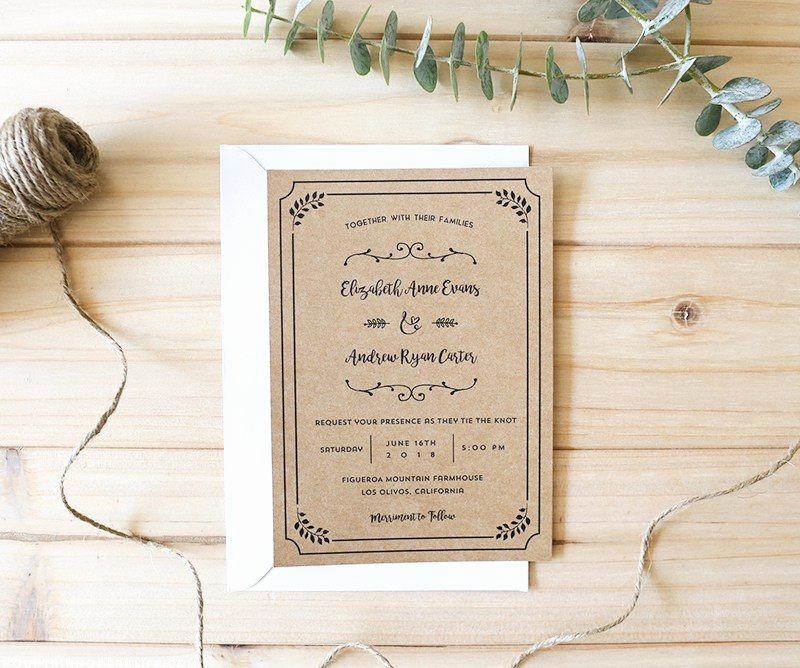Printable Wedding Invitation Templates Fresh 14 totally Free Wedding Invitation Printables to Save