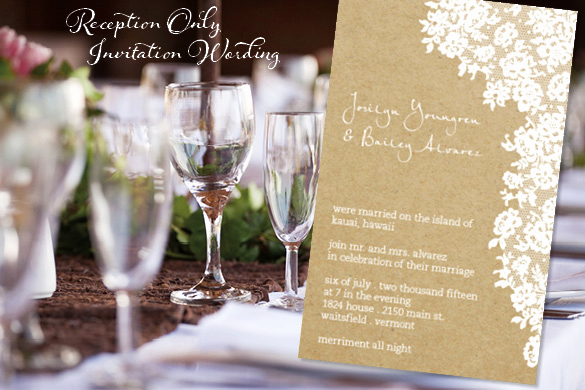 Private Wedding Ceremony Invitation Inspirational Reception Ly Invitation Wording