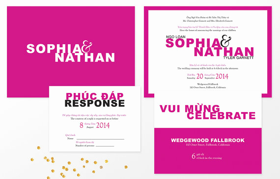 Proper Vietnamese Wedding Invitation format Fresh Modern Vietnamese Bilingual Wedding Invitation – Party