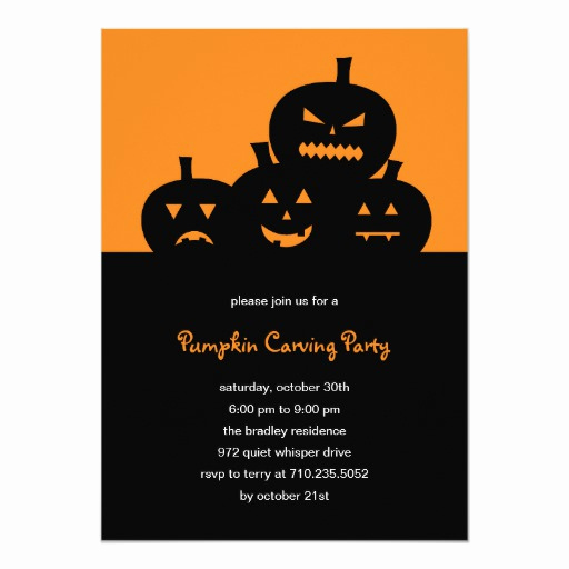 Pumpkin Carving Party Invitation Awesome Pumpkin Carving Halloween Party Invitation