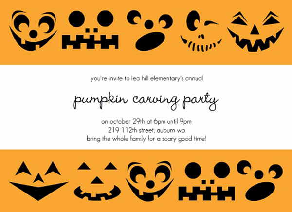 Pumpkin Carving Party Invitation Unique Spooktacular Halloween Pumpkin Invitations