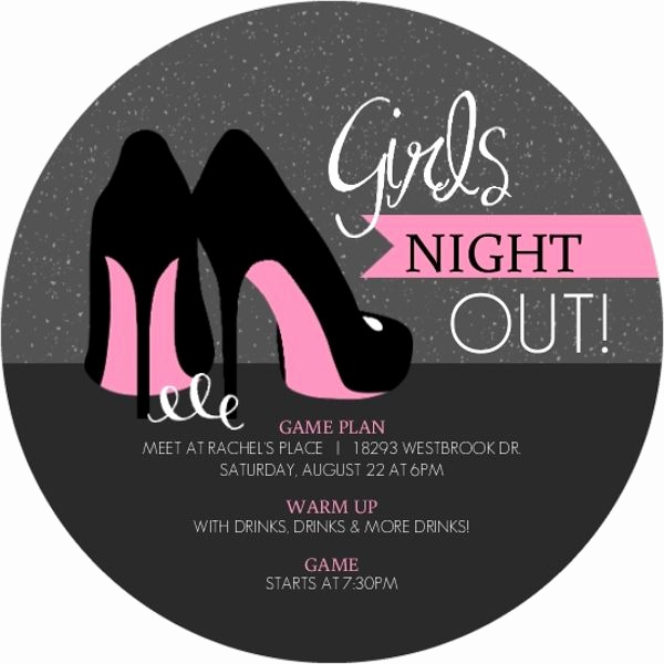 Pure Romance Party Invitation Wording Awesome Pink High Heels Girls Night Out Invitation
