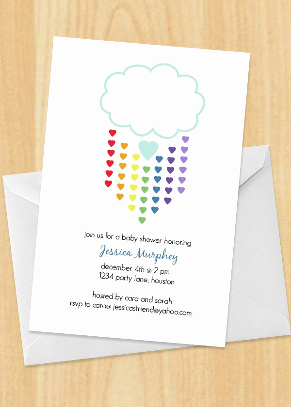 Rainbow Baby Shower Invitation Unique 87 Best Images About Rainbow Baby Shower On Pinterest