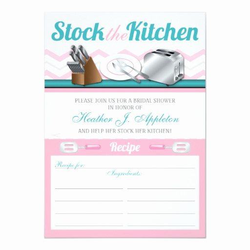 Recipe Shower Invitation Wording Best Of Recipe Stock the Kitchen Bridal Shower Invitations