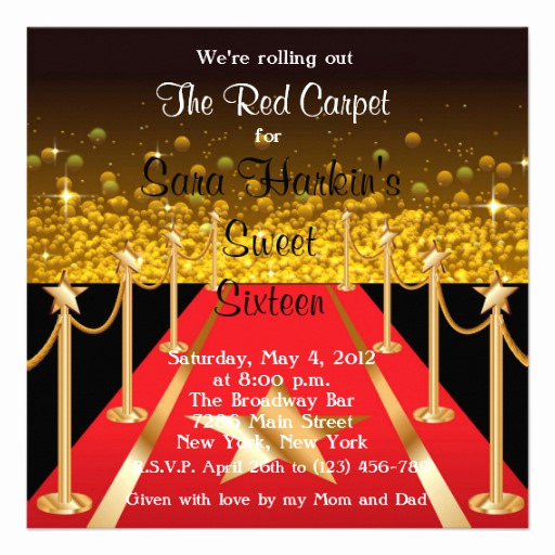 Red Carpet Invitation Template Best Of Red Carpet Thank You Cards Red Carpet Thank You Card