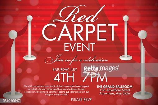 Red Carpet Invitation Template Free Lovely Vintage Style Red Carpet event Invitation Template Red