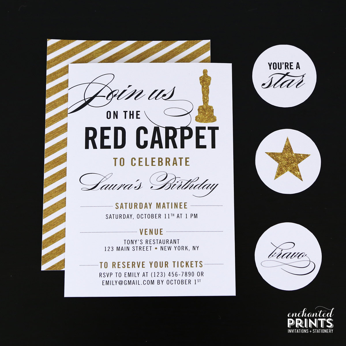 Red Carpet Invitation Template Free Unique Red Carpet Birthday Party Invitation Awards by Enchantedprints