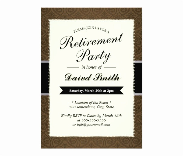 Retirement Invitation Template Free Lovely 36 Retirement Party Invitation Templates Psd Ai Word