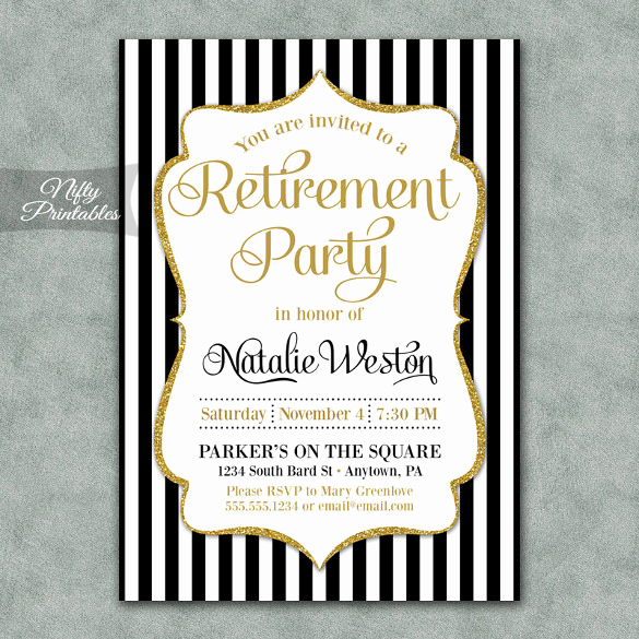 Retirement Party Invitation Card Elegant Retirement Party Invitation Template – 36 Free Psd format