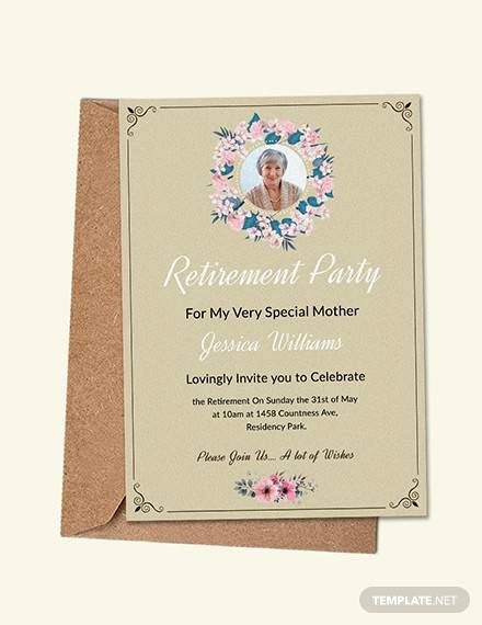 Retirement Party Invitation Template Free Elegant Free 17 Retirement Party Invitations In Illustrator