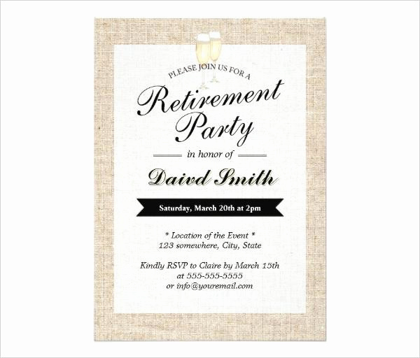 Retirement Party Invitation Template Unique 36 Retirement Party Invitation Templates Free Download
