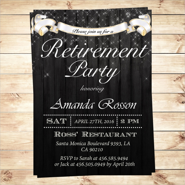 Retirement Party Invitation Templates Lovely Free 17 Retirement Party Invitations In Illustrator