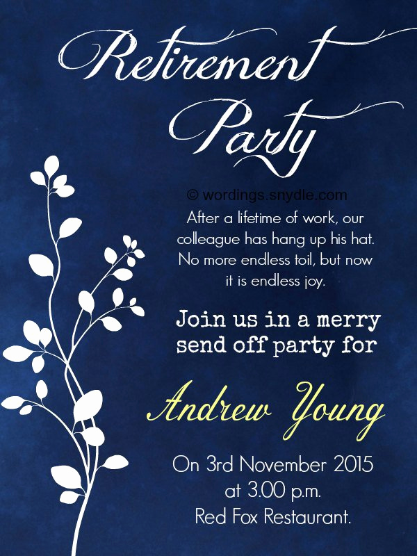 Retirement Party Invitation Templates Luxury Retirement Dinner Invitation Wording
