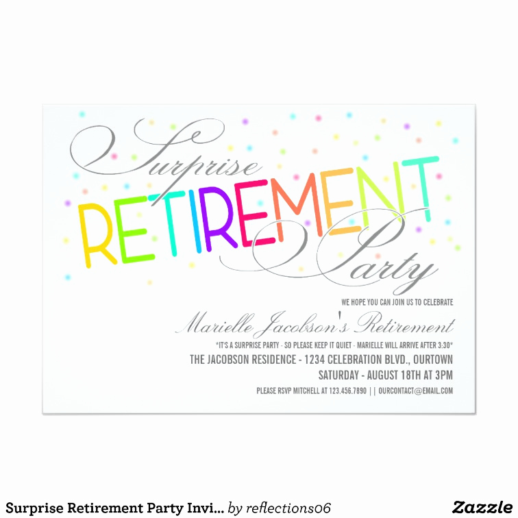 Retirement Party Invitation Wording Beautiful Surprise Retirement Party Invitations