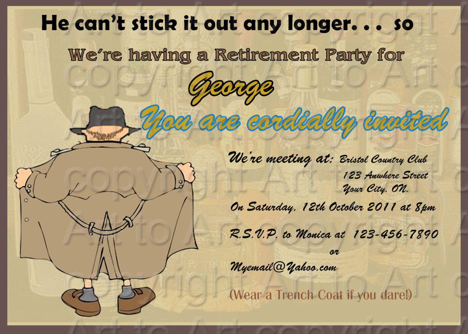Retirement Party Invitation Wording Elegant Retirement Party Invitation 180 Personalized Digital You