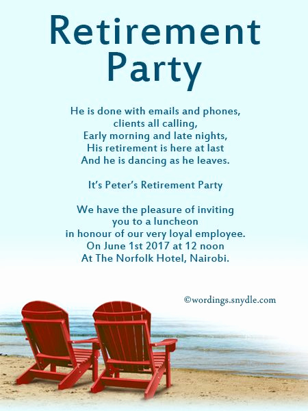 Retirement Party Invitation Wording Lovely Retirement Party Invitation Wording Ideas and Samples
