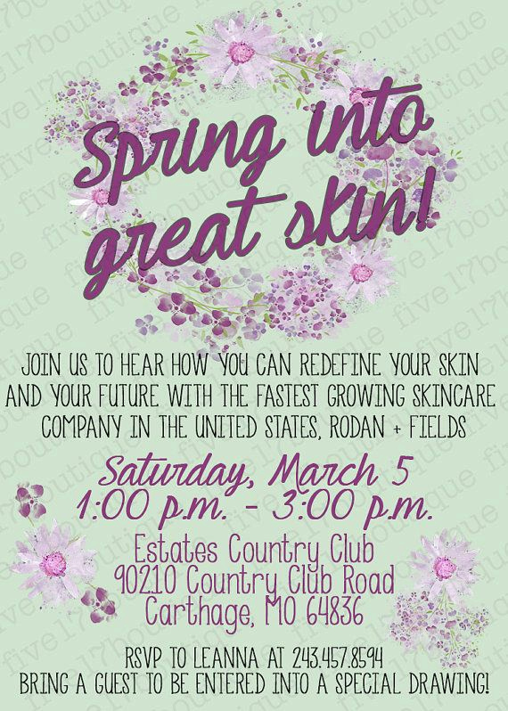 Rodan and Fields event Invitation Awesome 111 Best Images About R F Invitations Bbl On Pinterest