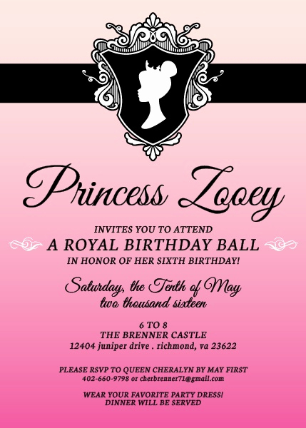 Royal Ball Invitation Wording Luxury 108 Best Images About Ideas for Josephine S Birthday Party