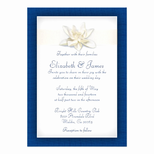 Royal Wedding Invitation Template Awesome Royal Blue Wedding Invitations Custom Announcement
