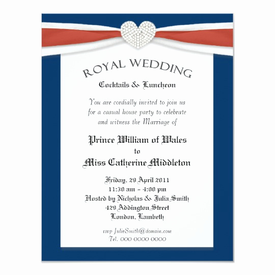 Royal Wedding Invitation Template Elegant Royal Wedding Watch House Party Invitations