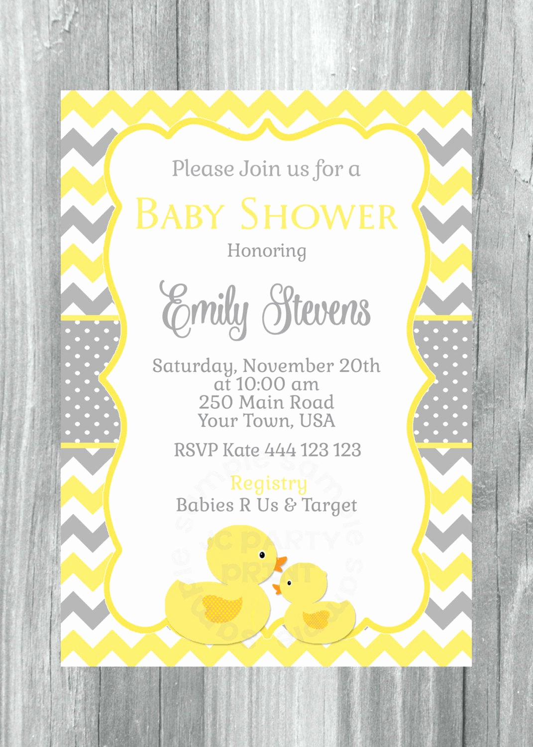 Rubber Duck Baby Shower Invitation Fresh Rubber Ducky Baby Shower Invitation Rubber Duck Yellow and